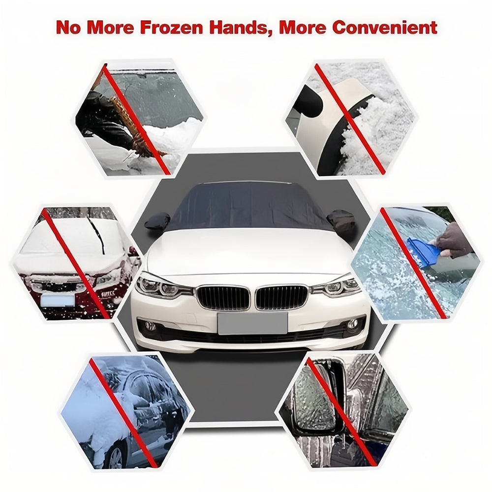 Car Snow Cover with 12 Magnets Winter Car Front Windscreen Cover Windshield  Sunshades Anti Ice Frost Outdoor Protection Cover - AliExpress